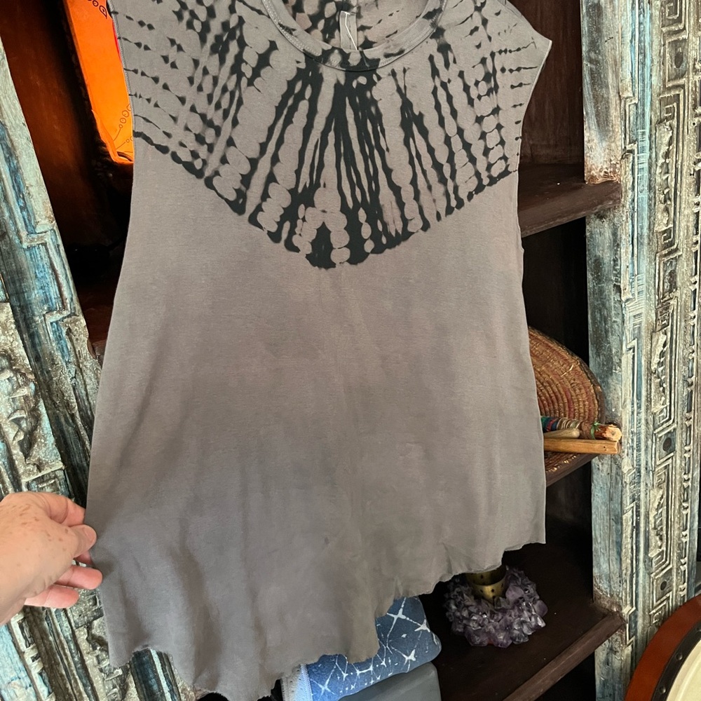 Raquel Allegra tribal Tie-Dye Women's sleeveless jersey Top
